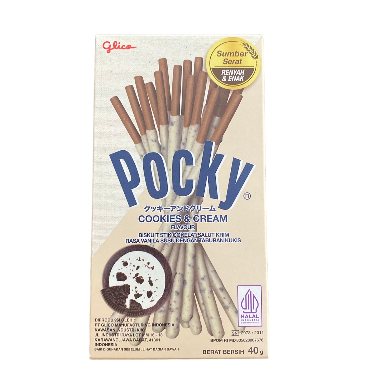 Pocky cookies & cream